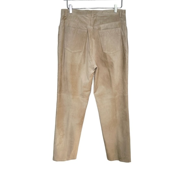 Jones New York Taupe 100% Suede Trousers w/Classic Five Pocket Styling Size 14 - Picture 3 of 11